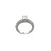 1.00 ct F SI2 HRD Sertifikalı Kolları Taşlı Tektaş Yüzük