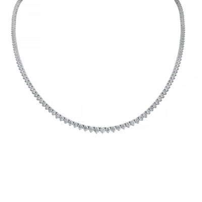 2.45 ct F color 3 tırnaklı yarım su yolu kolye
